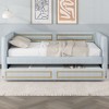 NicBex Twin/Full Size Upholstery Daybed with Trundle for Bedroom,Living Room,Apartment,Blue - 2 of 4