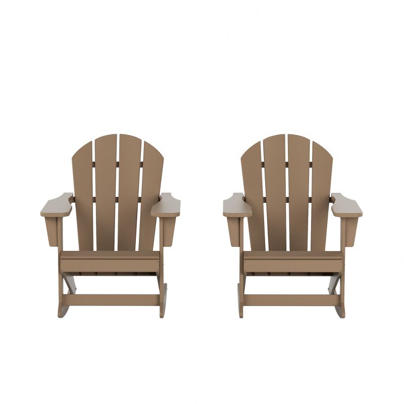 WestinTrends  Outdoor Patio Porch Rocking Adirondack Chair (Set of 2), 3 of 11