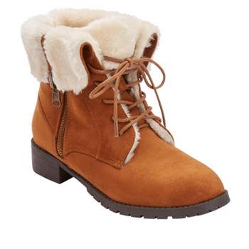 Comfortview Wide Width Leighton Weather Boot Faux Fur Lining Women's Winter Snow Boots