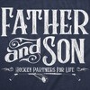 Youth Funny T Shirts Father And Son Hockey Partners For Life Sarcastic Fathers Day Graphic Tee For Kids - Crazy Dog Youth T Shirt - 2 of 4