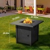 R.W. FLAME 28" 40,000 BTU Square Outdoor Propane Fire Pit Table with Lid & Rain Cover   – Perfect for Patio, Deck, Garden, and Parties - 2 of 4