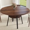 47.3" Round Storage Dining Table for 4-6, MDF Dining Table for Living Room & Kitchen, Space - Saving Modern Furniture - 2 of 4