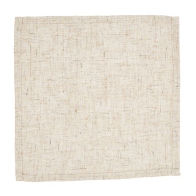 Natural Linen Blend 10" Cocktail Napkins Set of 12