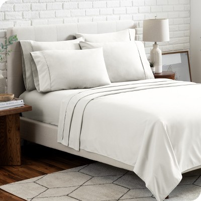 Twin XL Cream Organic Microfiber Deep Pocket Sheet Set