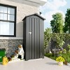 2.5x1.4FT Outdoor Metal Backyard Storage Shed with Waterproof Galvanized Iron,Compact Garden Tool Shed,Lockable Metal Storage Cabinet-Coolbibila - 3 of 4