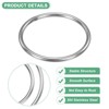 Unique Bargains Dream Catcher Stainless Steel Macrame Wreath Floral Round Metal O Rings 24 Pcs - 2 of 4