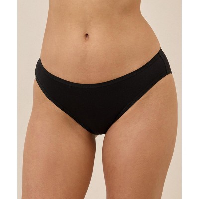 Pact Women's Organic Cotton Classic Fit Bikini 2-Pack Black Small