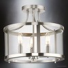 Urban Ambiance Luxury Modern Farmhouse Indoor Ceiling Light,  12-1/8''H x 13"W x 13''D,  Brushed Nickel Finish, UHP4591 - 3 of 4