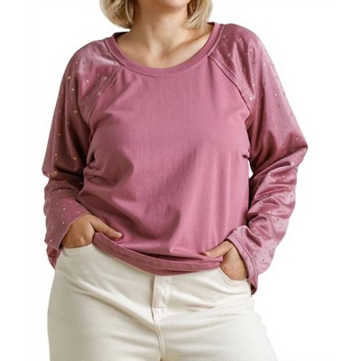 Women's Star Layered Mesh Sleeve Top - umgee