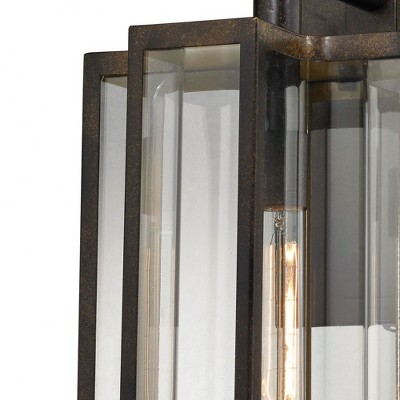Hazelnut Bronze Glass Shade Outdoor Wall Sconce