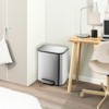 5.3 Gallon Stainless Steel Kitchen Trash Can with Foot Pedal, Soft-Close Lid, Smudge-Proof Brushed Nickel. - 2 of 4