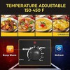 Heynemo Electric Turkey Roaster Oven with Visible Glass Lid, with Removable Pan & Rack, Stainless Steel - 4 of 4