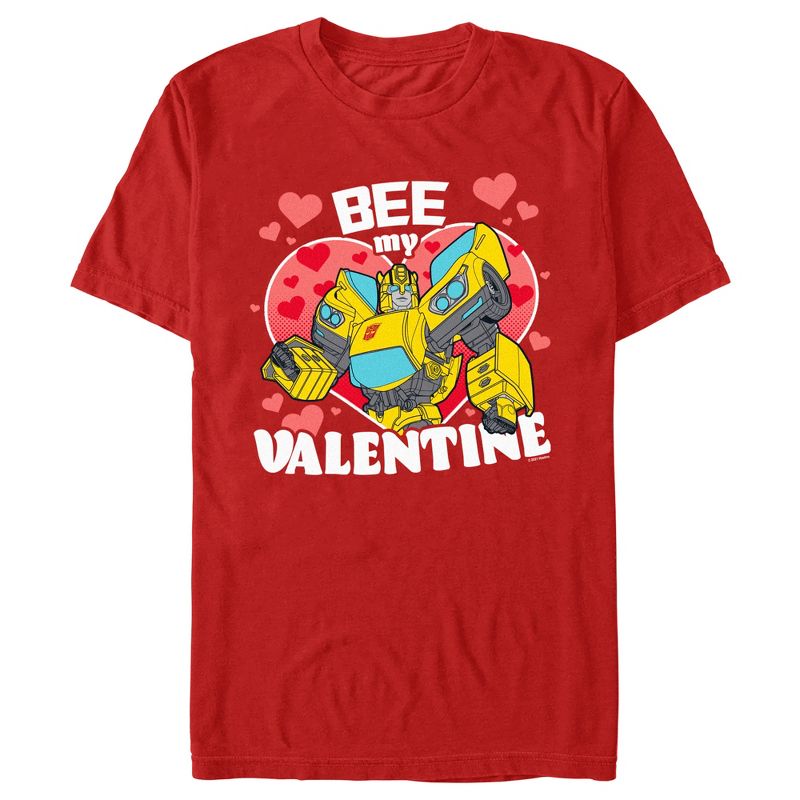 Men's Transformers Bumblebee Bee My Valentine T-Shirt, 1 of 6