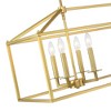 8-Light Soft Gold Dimmable Lantern Geometric Chandelier - 2 of 4