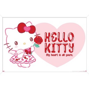 Trends International Hello Kitty: 25 Valentine's Day - Rose Framed Wall Poster Prints - 1 of 4