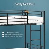 VINGLI Bunk Bed Twin Over Twin for Kids, Teens & Adults Bunk Bed with Stairs & Flat Rungs, Heavy Duty Metal Slats, No Box Spring Needed, Black - 4 of 4