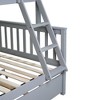 YOOCOZZ Twin over Full Wood Bunk Bed with Trundle, Convertible Ladder and Guardrail - 4 of 4