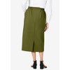 Jessica London Women's Plus Size Tummy Control Bi-Stretch Midi Skirt - 3 of 4
