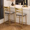 Jojoka Bar Stools Set of 4, Upholstered Bar Chairs with Back, Thick Cushion, Counter Height Barstools for Kitchen Island Apartment Counter Bar - 2 of 4