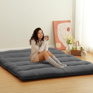 Japanese Floor Futon Mattress, Japanese Tatami Mat Folding Futon Mattress Sleeping Mattress Pad for Adults Kids, Roll Up Camping Mattress - 1 of 4