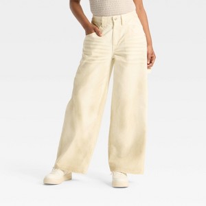 Women's Mid-Rise Wide Leg Jeans - Wild Fable™ - 1 of 3
