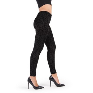 Memoi Women's Velvet Glory Damask Leggings - 1 of 3