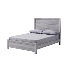 Full Size Wooden Platform Bed with Headboard for Bedroom - 1 of 4