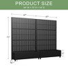 Wooakway Black Metal Planter Box with Trellis Raised Garden Bed with Arbor Privacy Screen with Wheels - 4 of 4