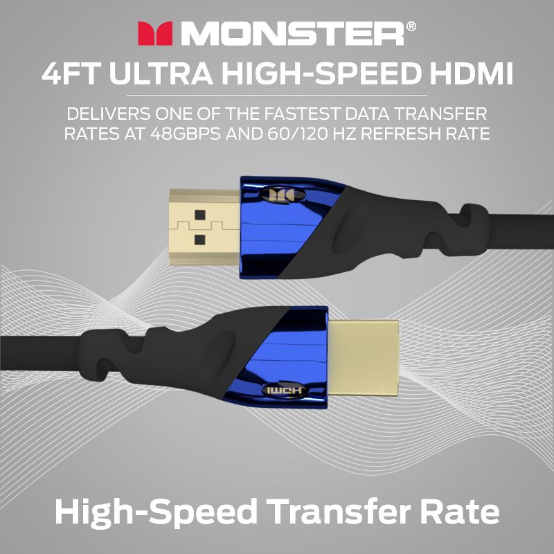 Monster 8K HDMI Cable Ultra High-Speed Cobalt 2.1 Cable - 48Gbps with eARC, 8K at 60Hz for Superior Video and Sound Quality  HDMI Cables , 2 of 10