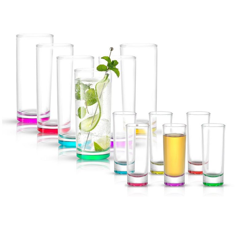 JoyJolt Hue Pop Colored Shot Glass Set, Set of 6 Shot Glasses - 2 Ounces, 3 of 5