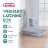 Sterilite 56 Qt Wheeled Under Bed Storage Container, Plastic Bin, Silver, 4 Pack - 3 of 4