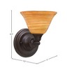 Toltec Lighting Any 1 - Light Sconce in  Dark Granite with 7" Firré Saturn Shade - 2 of 2
