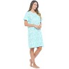 Casual Nights Women's Henley Nightshirts Set of 2, Floral Short Sleeve Nightgowns & Solid Sleepwear Shirt - 4 of 4