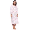 Casual Nights Women's Long Floral & Lace Henley Nightgown - 2 of 4