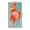 Amanti Art Flamingo Pose by Kathleen Broaderick Canvas Wall Art Print Framed 14 x 27-in. - 4 of 4