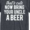 Men's - Instant Message - That's Cute Now Bring Your Uncle A Beer Short Sleeve Graphic T-Shirt - 2 of 4