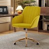 NicBex Office Chair Modern Height Adjustable Ergonomic Chair Computer Chair with 5 Casters and Golden Base for Office, Study, Bedroom, Bright Yellow - 2 of 4