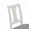 Set of 2 White and Gray Dining Side Chair - 2 of 4