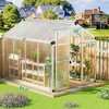 Whizmax 6' x 8' Greenhouse, Upgraded Polycarbonate Green House with Vent, Aluminum Frame, Greenhouses for Outdoors for Yard, Garden, Hobby - 3 of 4