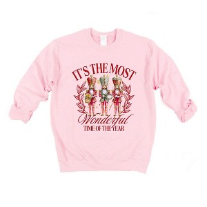 Simply Sage Market Women's Graphic Sweatshirt Nutcracker Wonderful Time - 1 of 4