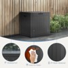 Lirago 31-Gallon Black Weatherproof Resin Deck Box with Lockable Lid for Secure Storage in Garden, Patio, or Indoors | 22.00"L x 17.00"W x 20.80"H - 3 of 4