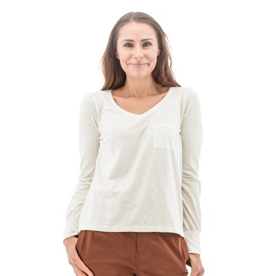 Aventura Clothing Women's Paloma V-Neck Top - Egret, Size X Large