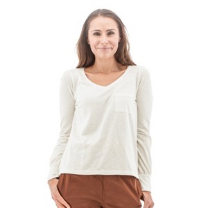 Aventura Clothing Women's Paloma V-Neck Top - Egret, Size Large - 1 of 4