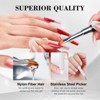 Saviland Pro Dual-Action Sculptor - 2PC Surgical Steel Gel Brush & PolyGel Picker for Extension Artistry (Size: 2 Count) - 4 of 4