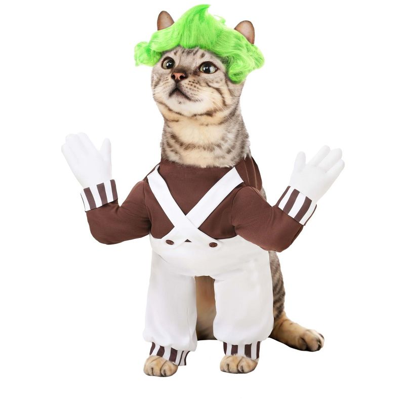 HalloweenCostumes.com X Large   Dog Oompa Loompa Costume, White/Brown, 3 of 4