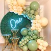 PartyWoo Balloons Olive Green Matte Sage Eucalyptus 12 Inch 50 pcs - 3 of 4