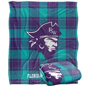 Florida Southwestern State College Campus Plaid Spirit Silky Touch Super Soft Throw Blanket 50x60 - 1 of 4