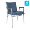 Flash Furniture 4 Pack HERCULES Series Heavy Duty Stack Chair with Arms - 2 of 4