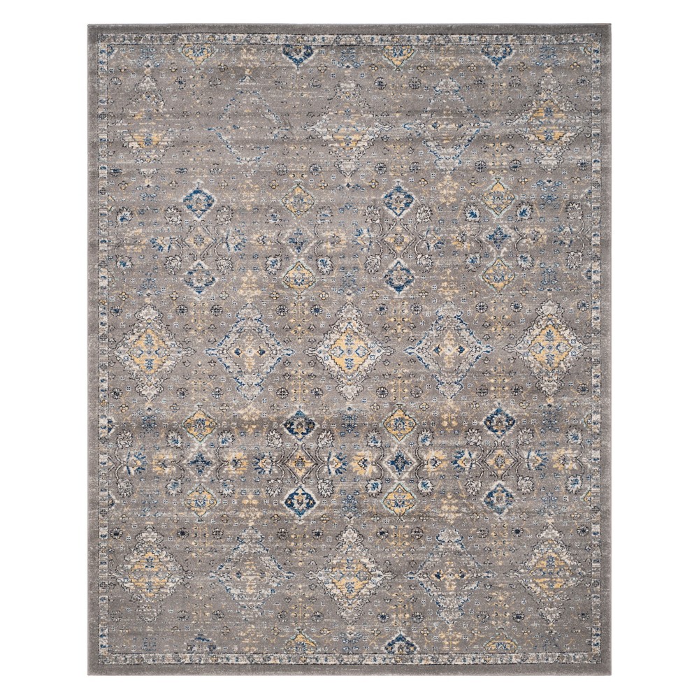 9'x12' Medallion Area Rug Dark Gray/Yellow - Safavieh