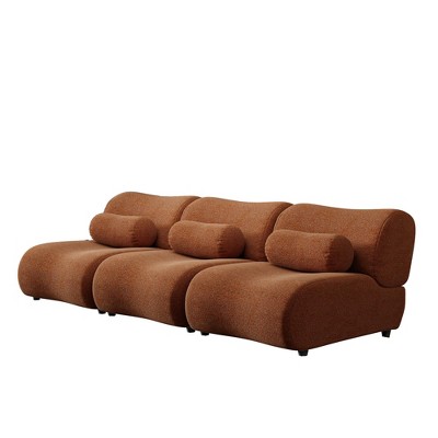 TiramisuBest Black Modular Sofa,Adjustable Headrests,Chenille Sectional,Hidden Legs,Reclining Backrest for Living Room/Bedroom
